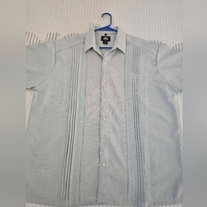 Aspetuck Trading Co. Mens Guayabera Shirt Short Sleeve